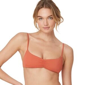 Andie Swim The‎ Symi Bikini Top Cedar Brown XL NWT V-Neck
